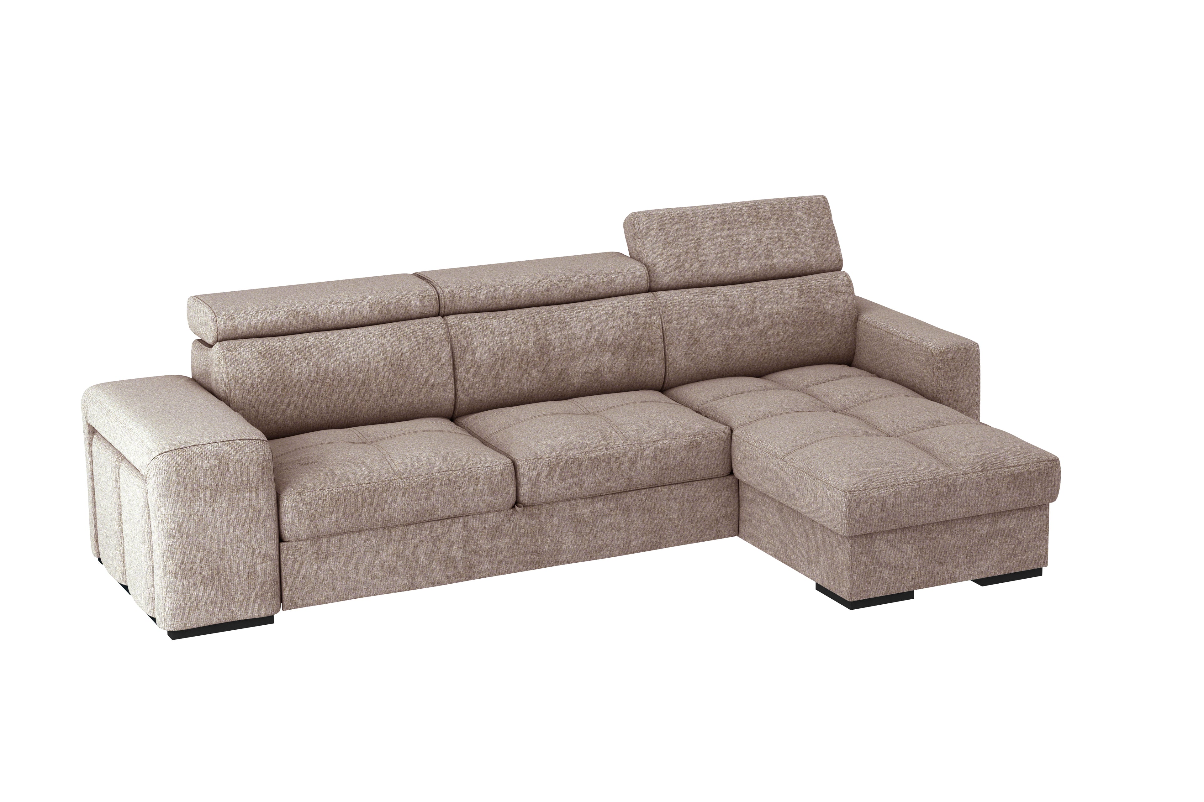 DIVANO GINEVRA CON CHAISE LONGUE CONTENITORE REVERSIBILE